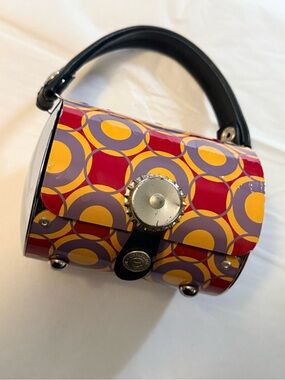 Little Earth Mini Top-Handle Bag in Red, Yellow & Purple